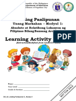 Araling Panlipunan: Learning Activity Sheets