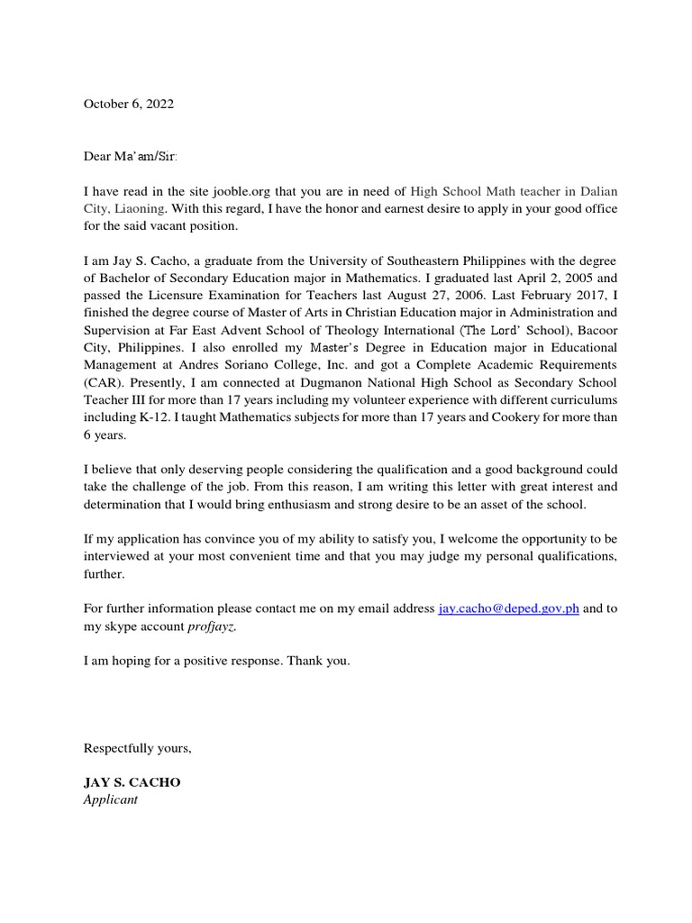 HOW TO WRITE AN APPLICATION LETTER CV visual data 5