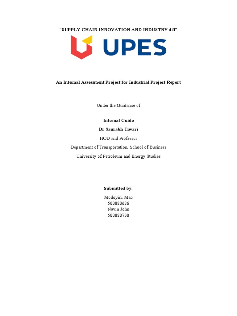 Supply Chain Innovation & Industry 4.0 Insights | PDF | Supply Chain ...