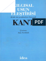 Kant - Kılgısal Usun Eleştirisi