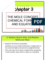 FORM 4 Chapter 3 The Mole Concept, Chemical Formula and Equation