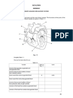 Blood Circulatory System Quiz