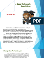 Pertemuan 07 Dasar Psikologis