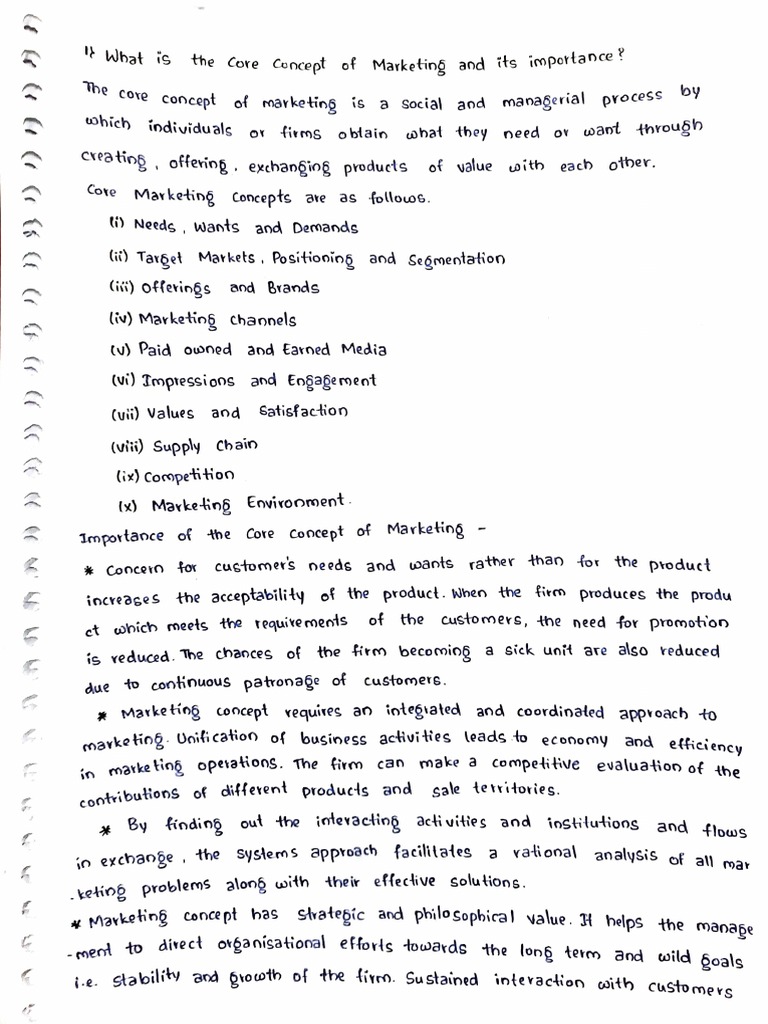 Core Concepts of Marketing Explained | PDF | Marketing | Market ...