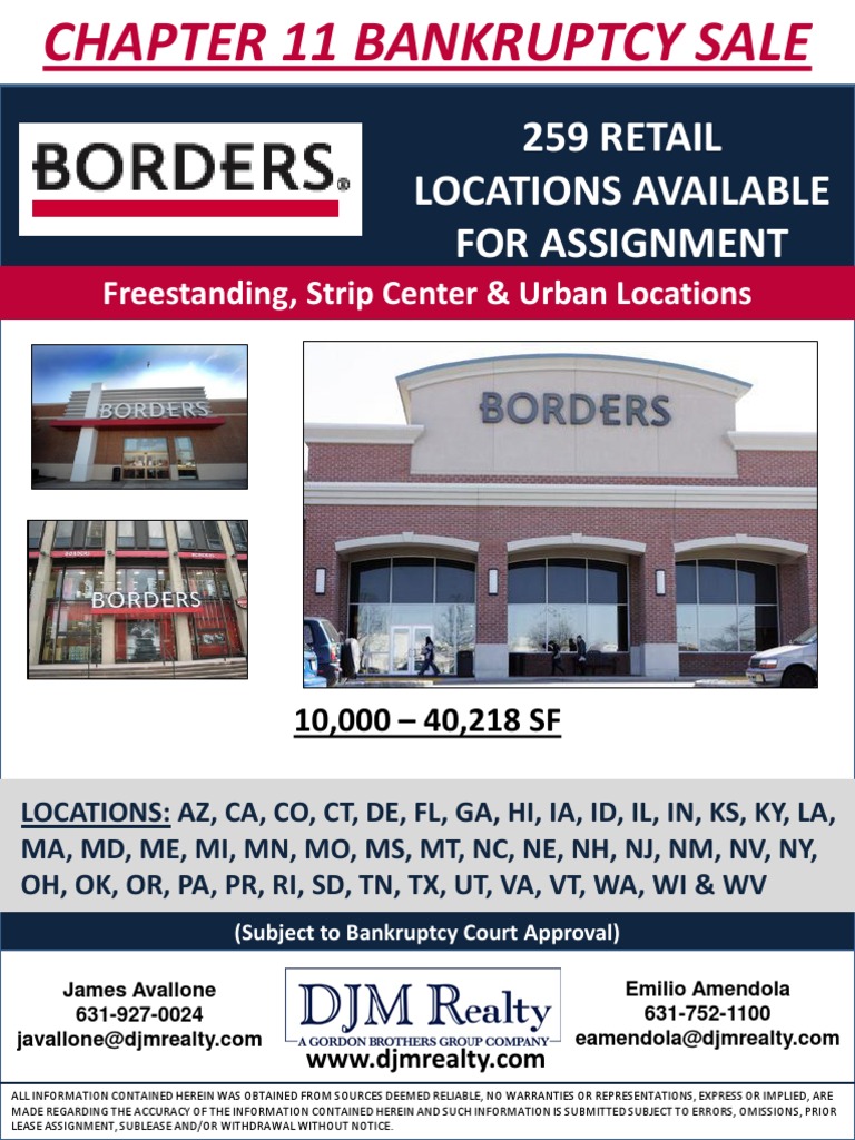 259 Retail Locations Available For Assignment Freestanding, Strip Center & Urban Locations PDF