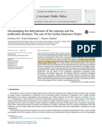 Disentangling The Determinants of The Response and The Publication Decisions-The Case of The Carbon Disclosure Project