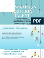 TALENT CRITERIA