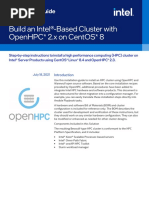 Use This Installation Guide To Install An HPC Cluster Using OpenHPC and Warewulf Open Source Software. Based On The Core Installation Recipes