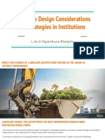 Landscape Design Strategies in Institutions