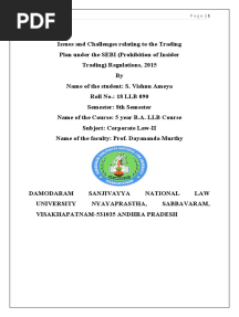 Corporate Law II Research Paper 18 LLB 090