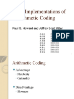 Practical Implementations of Arithmetic Coding