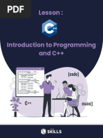 Lesson Plan - Introduction To Programming and C++