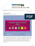 MCQ in Philippine Electrical Code PEC Part 6 REE Board Exam
