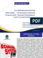 Sistem Dan Reformasi Ekonomi Indonesia