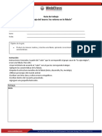 Guía de Trabajo "La Caja Del Tesoro: Los Valores en La Fábula"