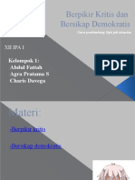 BERPIKIR DAN BERSIKAP DEMOKRATIS