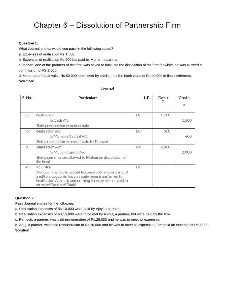 Chapter 6 Dissolution Of Partnership Firm Volume I Pdf Book
