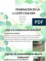 Contaminación en el Liceo Cauca: causas, consecuencias y soluciones