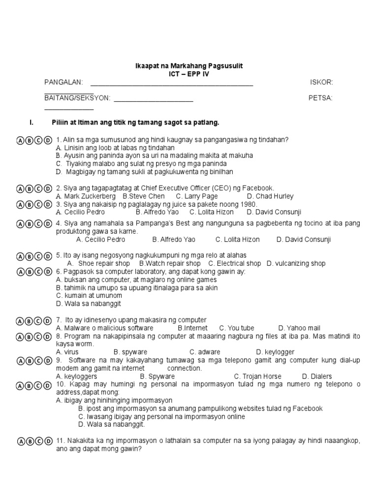 Pt Epp Ict 4 Q4 V2i Pdf