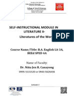 SELF INSTRUCTIONAL MODULE in LIT 2 - 2020