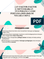 Huraikan Faktor-Faktor Yang Menyebabkan Tercetus Perang Candu Pertama