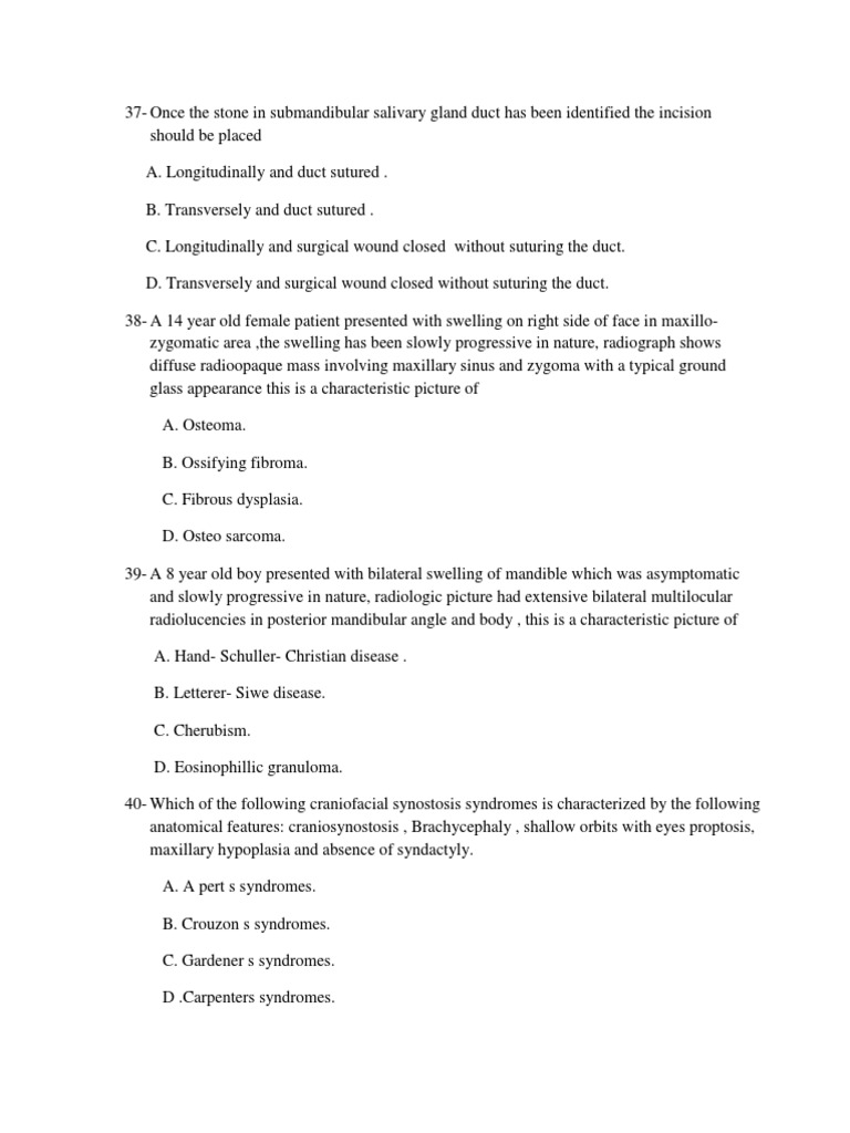 MCQ Final 1984 PDF Dental Implant Neoplasms