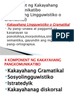Komponent NG Kakayahang Pnagkomunikatibo