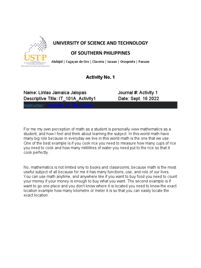 Activity 1 | PDF | Career & Growth | Social Science