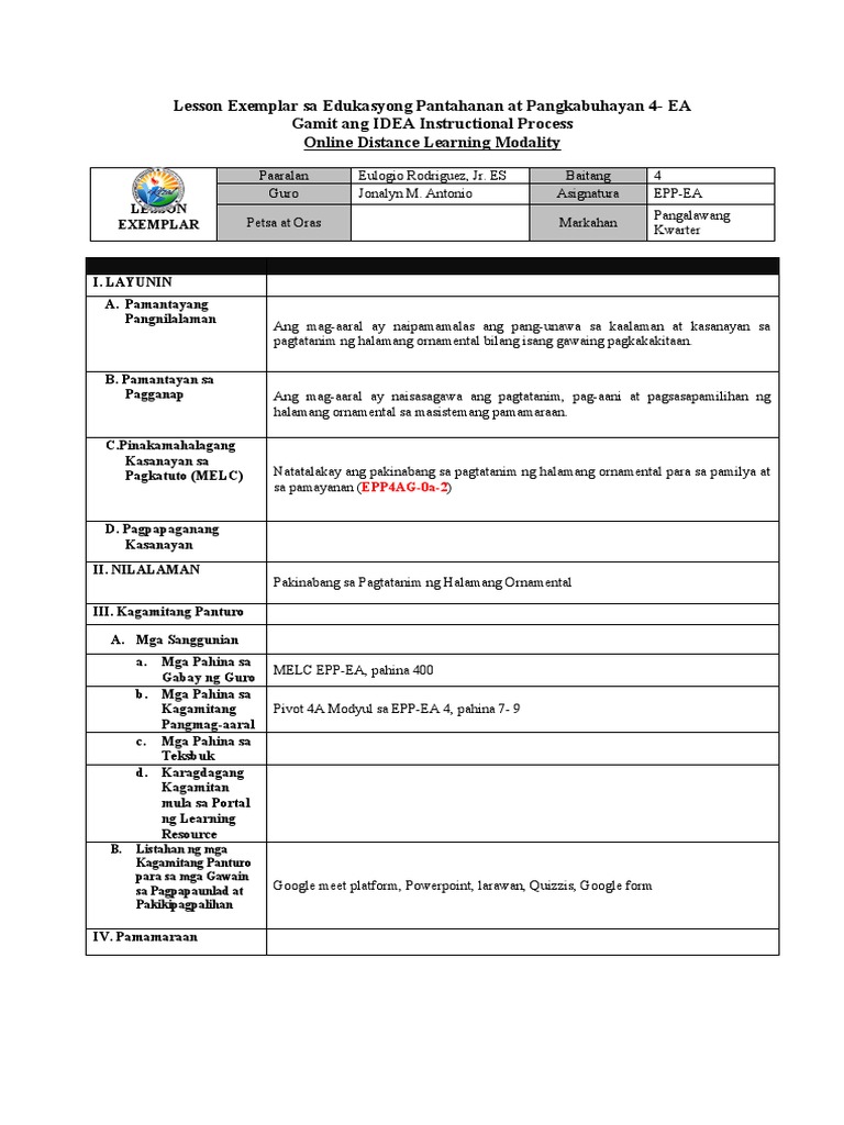 Epp Exemplar | PDF