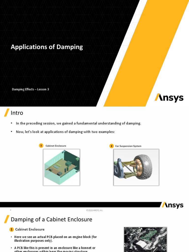 Lesson3 Applications of Damping PDF Damping Physical Quantities