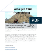 Bromo Ijen Tour From Malang