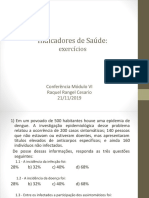 Indicadores de Saúde - Exercícios