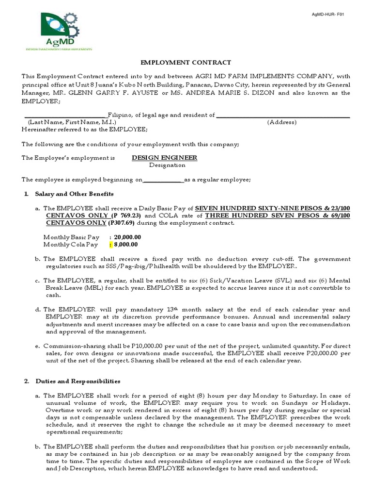 Regularization Contract Laurenteralph | PDF | Employment | Discovery (Law)