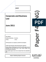 Corporate and Business Law: Acca Final Assessment