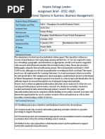 Unit 6 Managing A Successful Business Assignment Brief