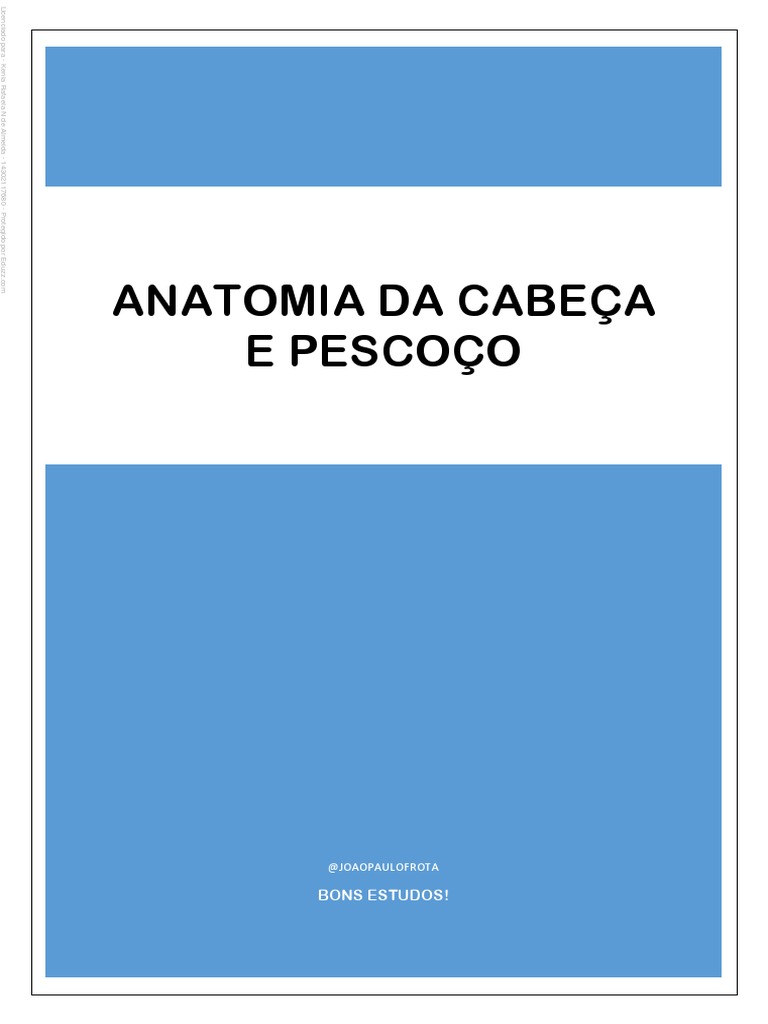 Anatomia Da Cabeca E Pescoco Pdf Crânio Sistema Locomotor