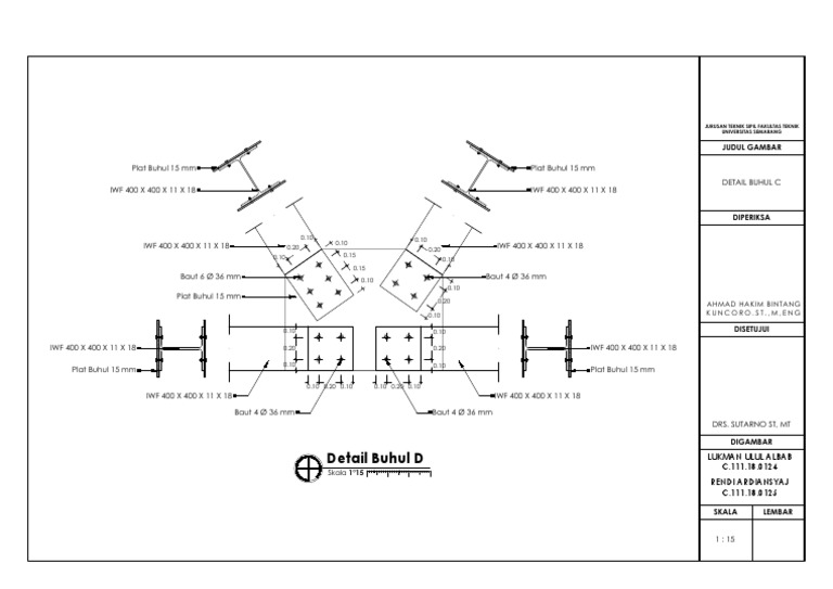 Detail Gambar Plat Buhul Teknik Sipil | PDF