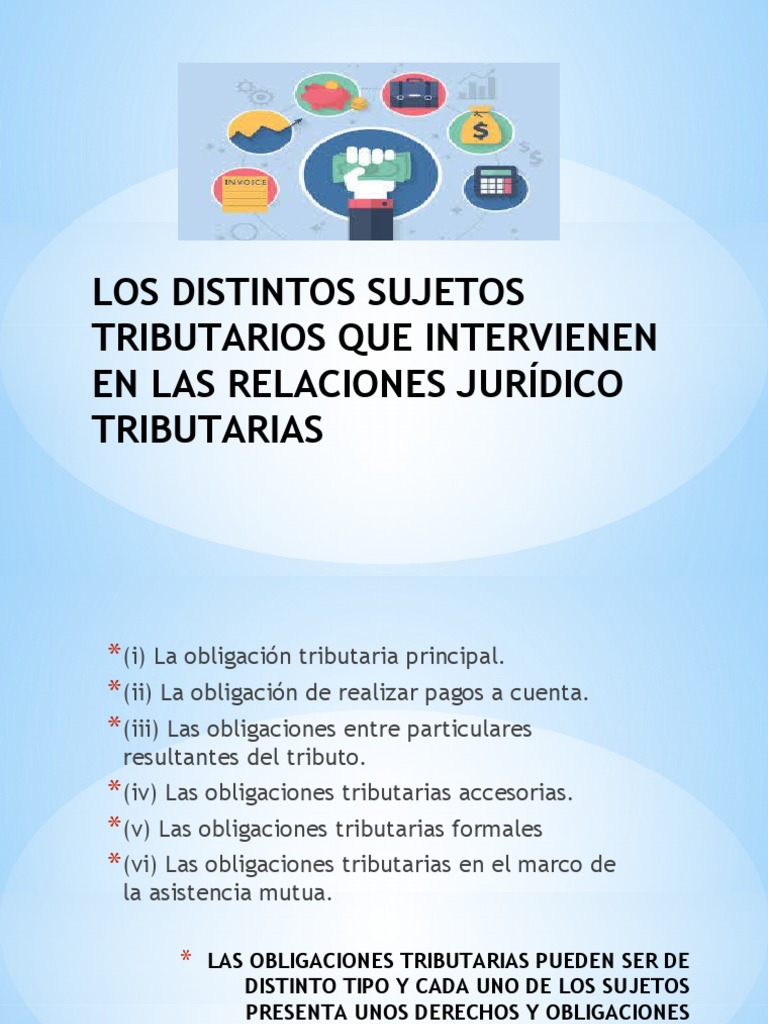 Los Distintos Sujetos Tributarios Que Intervienen en Las | PDF ...
