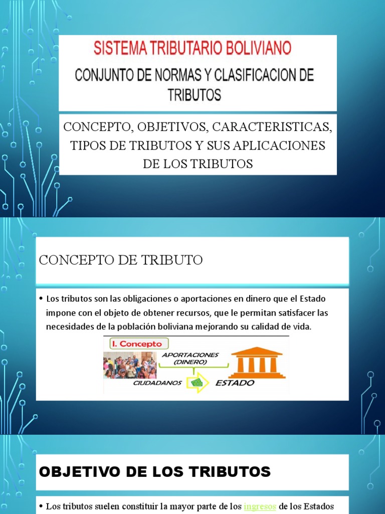 Diapositiva de Tributos | PDF | Impuestos | Gobierno
