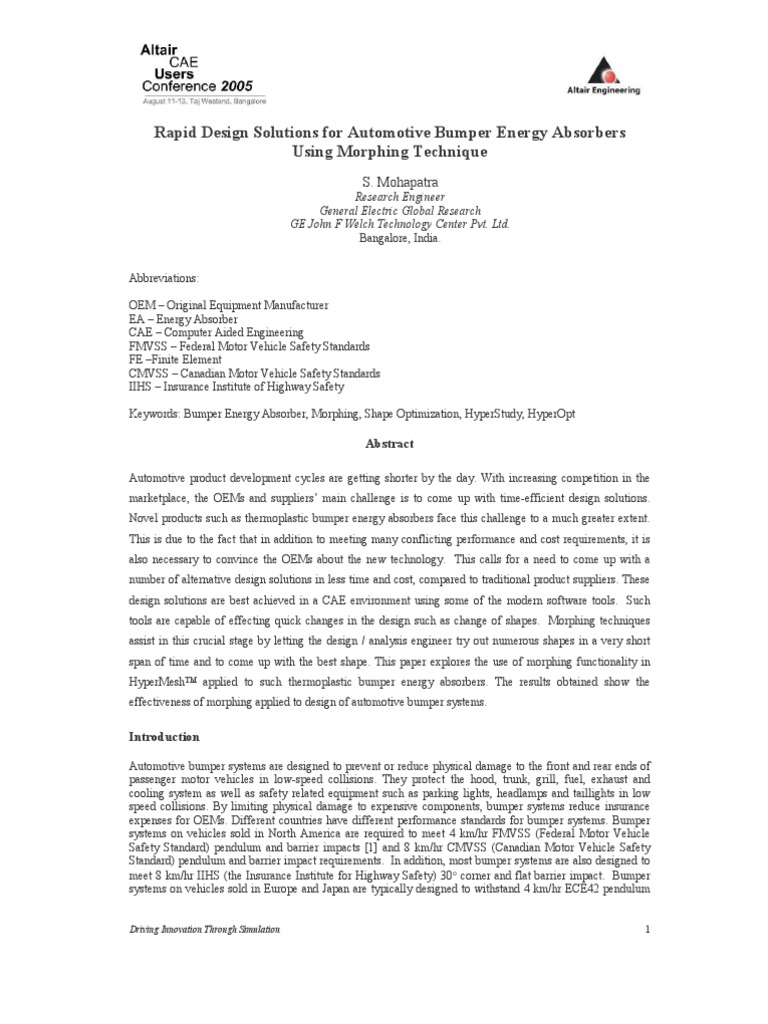 05 OS 08 GE Rapid Design Solutions For Automotive Bumper Energy PDF