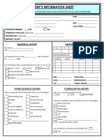 Client Information Sheet NCM107