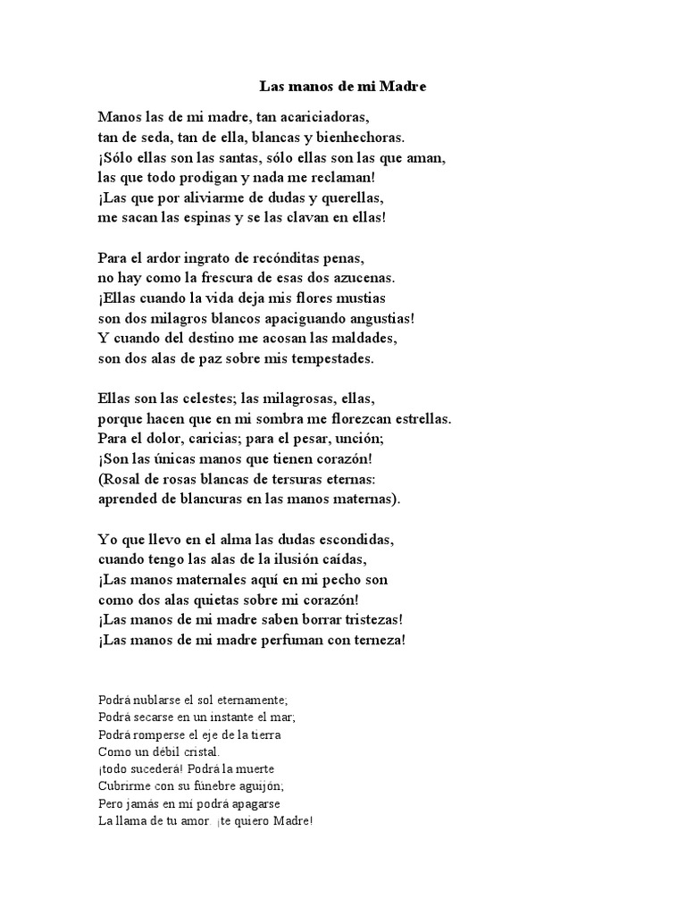 Las Manos de Mi Madre | PDF