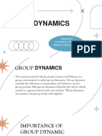 Group Dynamics and Team Work in Orgnization