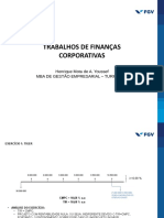 TRABALHOS DE FINANÇAS CORPORATIVAS