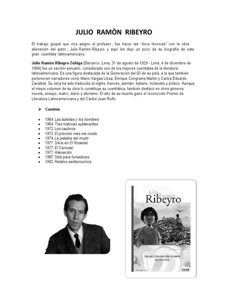 Julio Ramòn Ribeyro-Biografìa | PDF | Clásicos | Ficción general