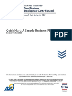Quick Mart Sample Business Planpdf