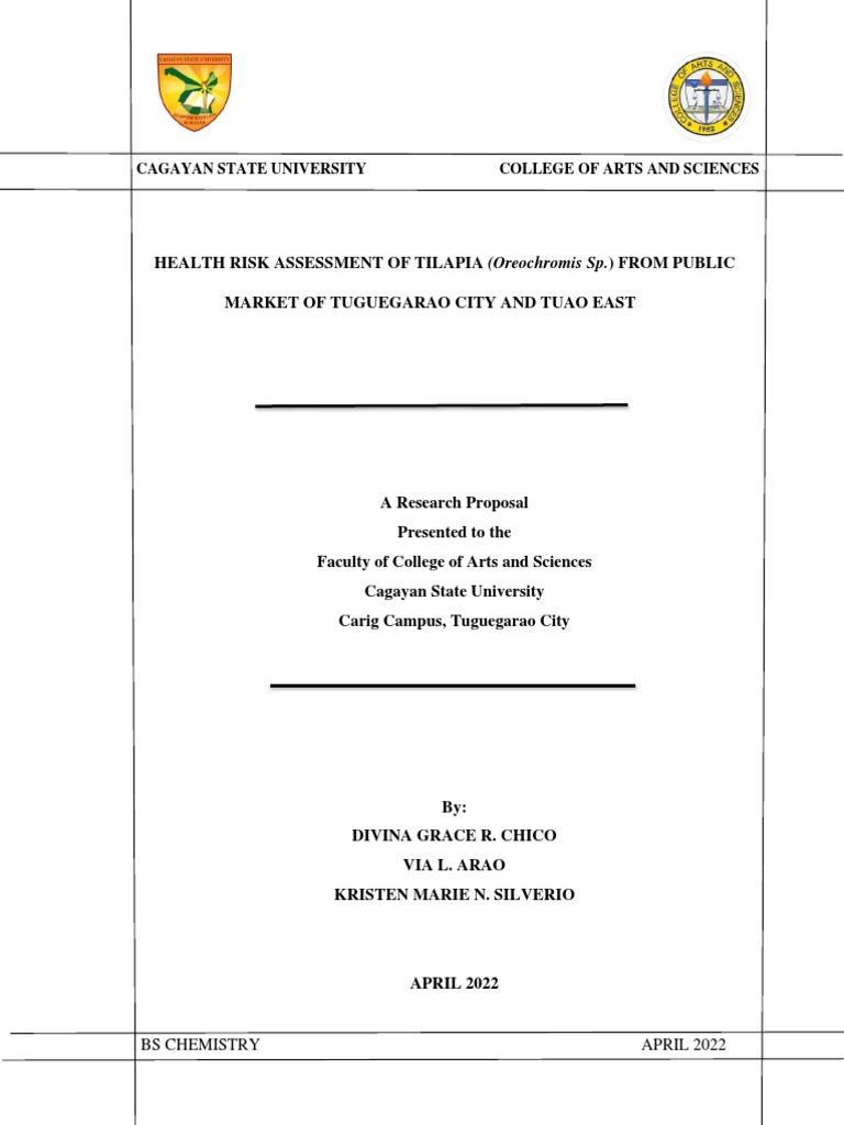 Health Risk Assessment of Tilapia PDF Foodborne Illness Aquaculture
