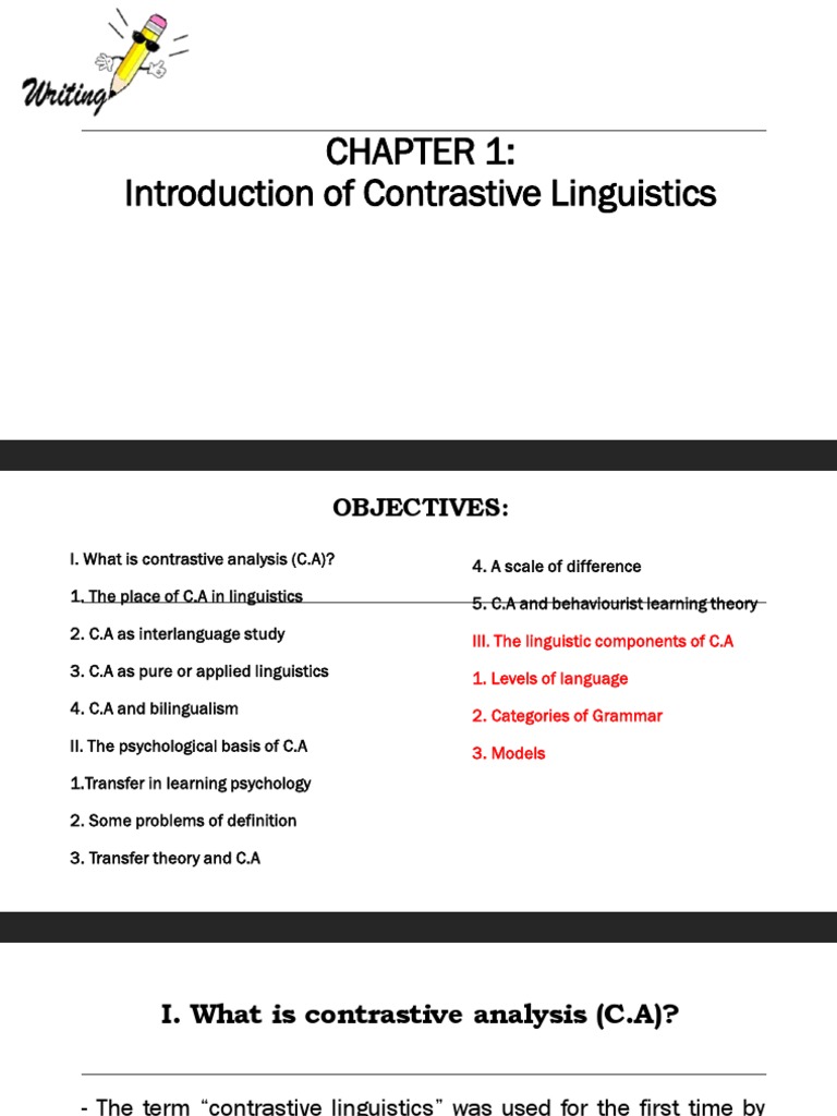 Understanding Contrastive Analysis in Linguistics | PDF | Grammatical ...