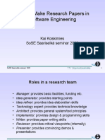 How to Make Research Papers in Software Engineering