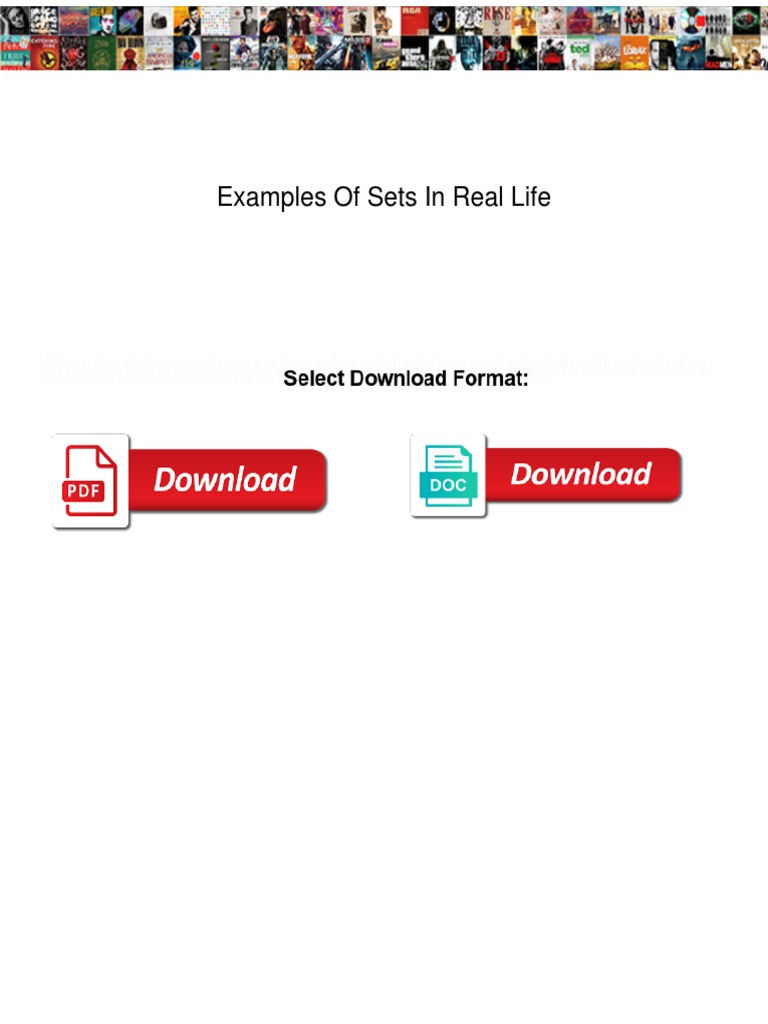Examples of Sets in Real Life | PDF | Set (Mathematics) | Mathematics